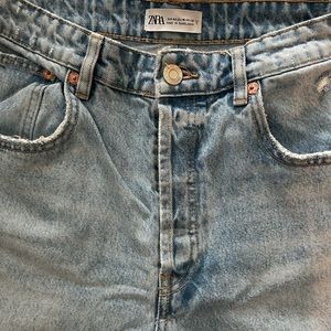 ZARA ankle crop wide leg jeans